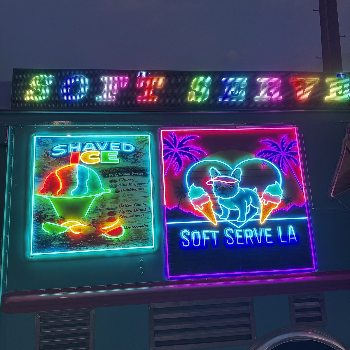 Soft serve being swirled